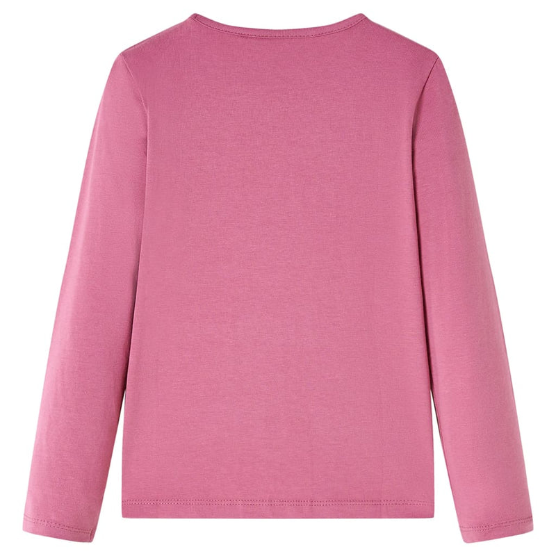 Kinder-Langarmshirt Himbeerrosa 104