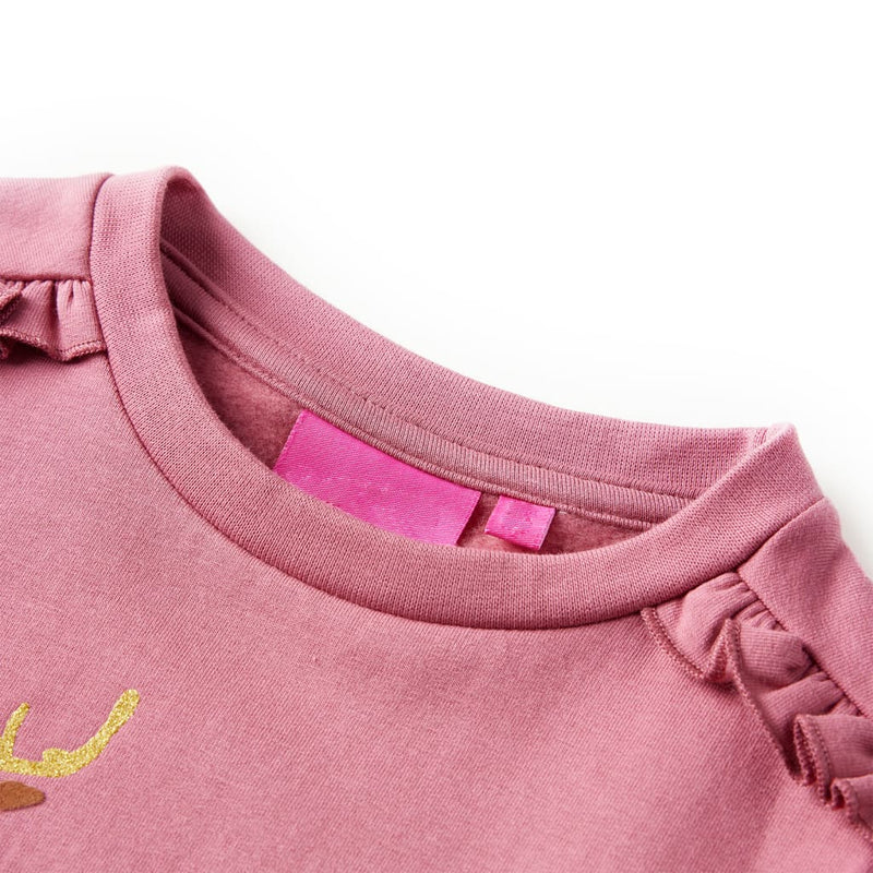 Kinder-Sweatshirt Himbeerrosa 92