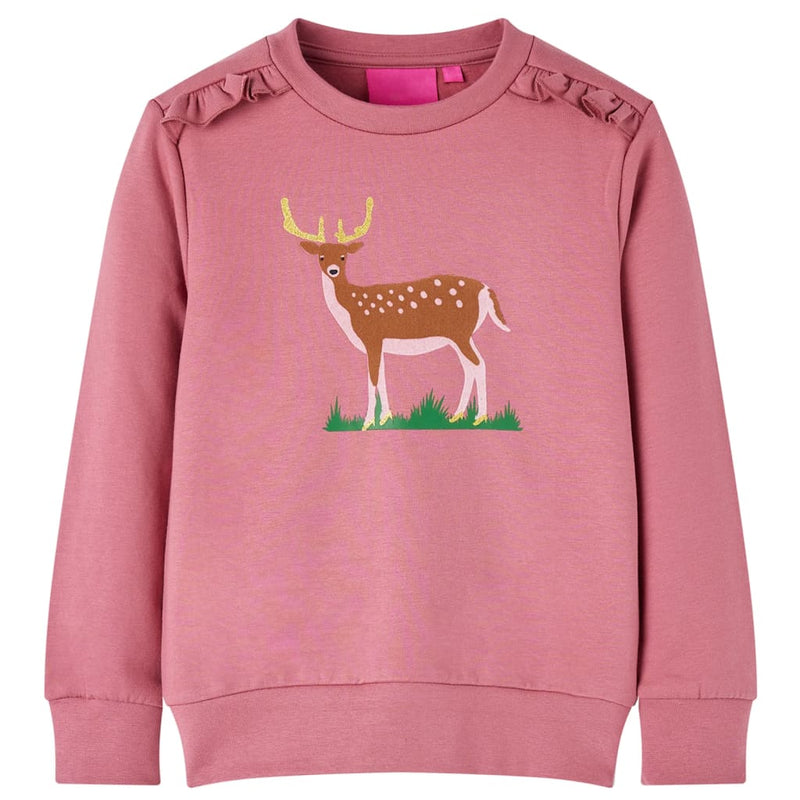 Kinder-Sweatshirt Himbeerrosa 140