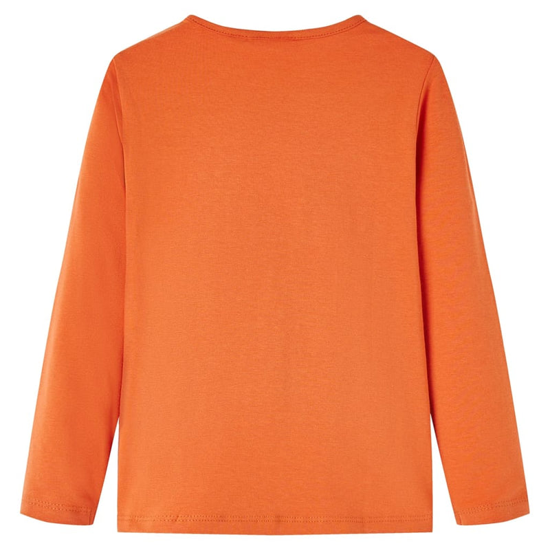 Kinder-Langarmshirt Dunkelorange 140