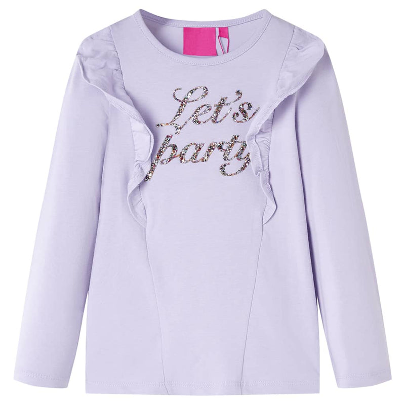 Kinder-Langarmshirt Helllila 92