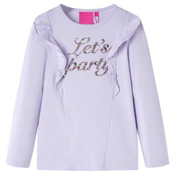 Kinder-Langarmshirt Helllila 116