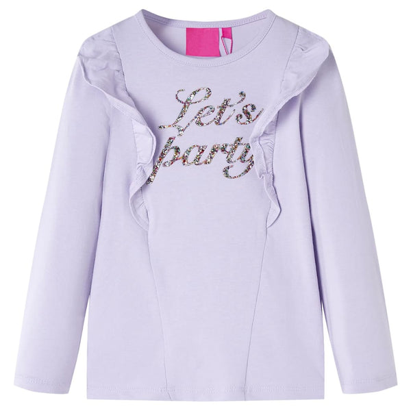 Kinder-Langarmshirt Helllila 128