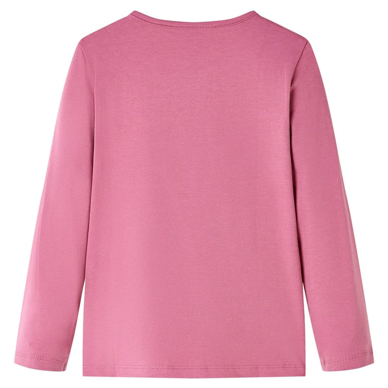 Kinder-Langarmshirt Himbeerrosa 104