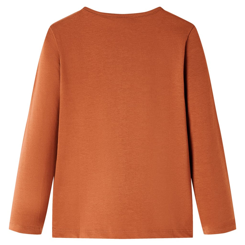 Kinder-Langarmshirt Cognac 104