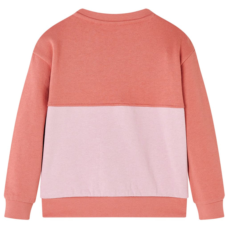 Kinder-Sweatshirt mit Farbblock Rosa 116