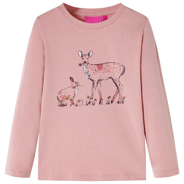 Kinder-Langarmshirt Rosa 128