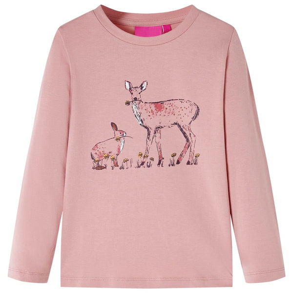 Kinder-Langarmshirt Rosa 140