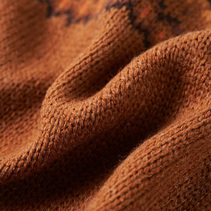 Kinderpullover Gestrickt Cognac 104