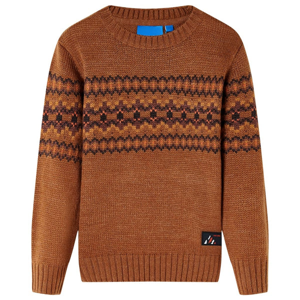 Kinderpullover Gestrickt Cognac 116