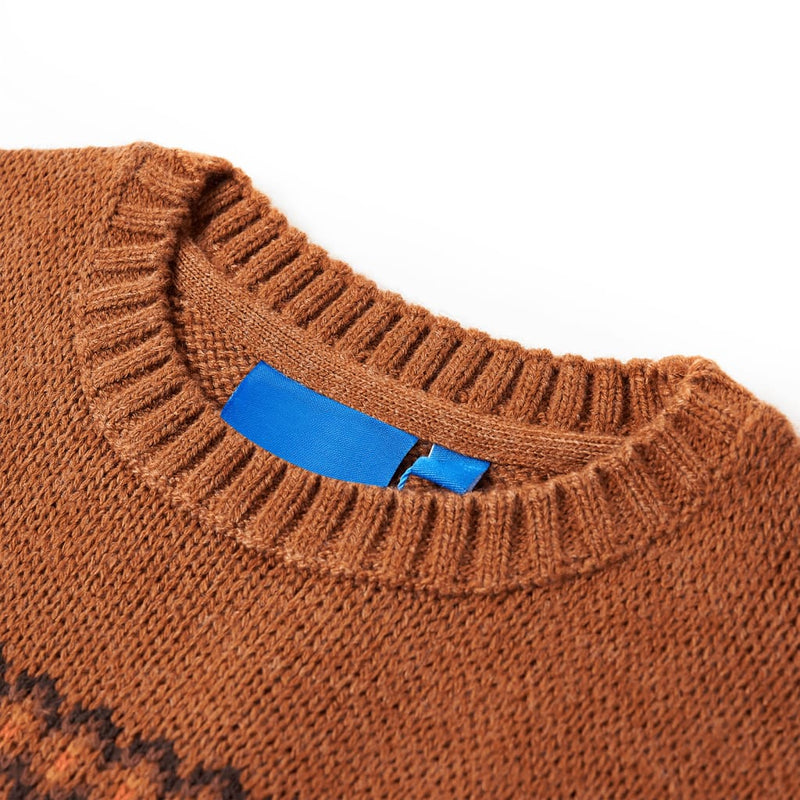 Kinderpullover Gestrickt Cognac 116