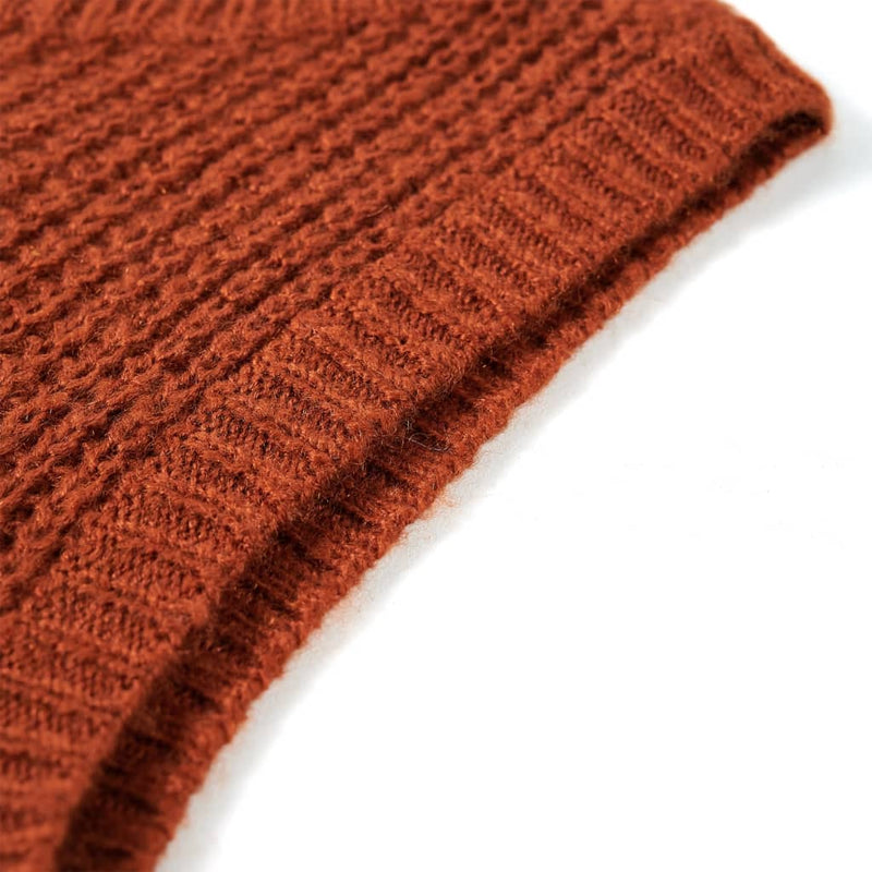 Kinder-Pulloverweste Gestrickt Cognac 92