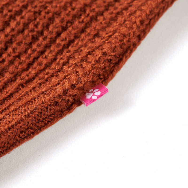 Kinder-Pulloverweste Gestrickt Cognac 92