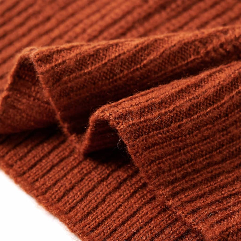 Kinder-Pulloverweste Gestrickt Cognac 92