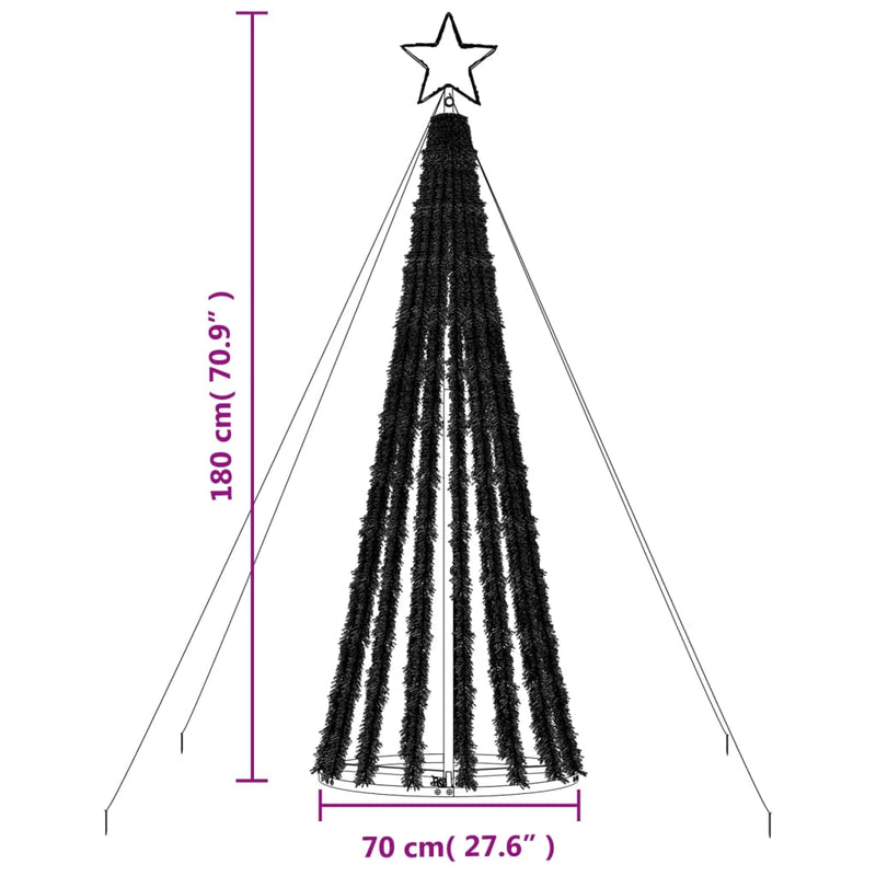 Weihnachtsbaum Kegelform 275 LEDs Warmweiß 180 cm