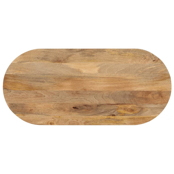 Tischplatte 90x40x3,8 cm Oval Massivholz Mango