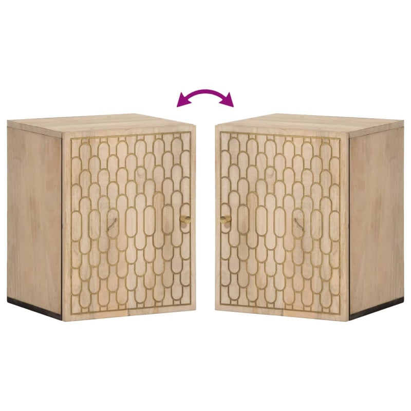 Bad-Wandschrank 38x33x48 cm Massivholz Mango