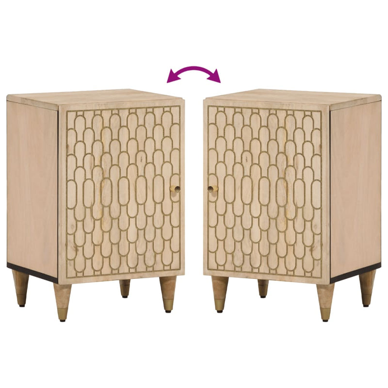 Badschrank 38x33x58 cm Massivholz Mango