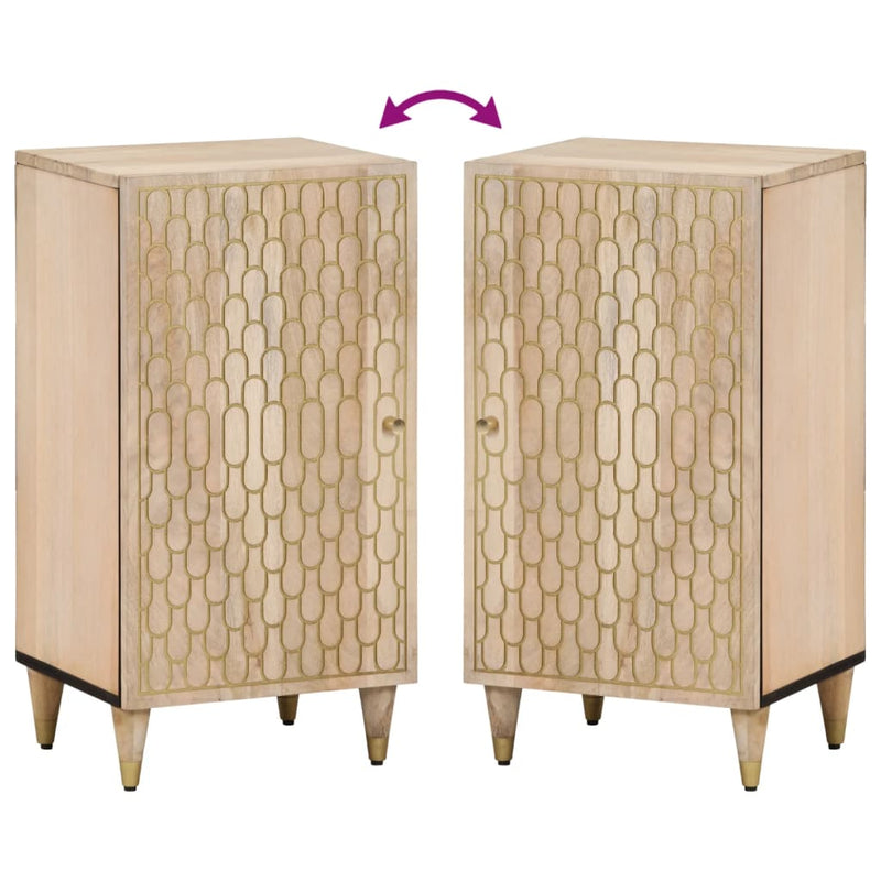 Beistellschrank 40x33x75 cm Massivholz Mango