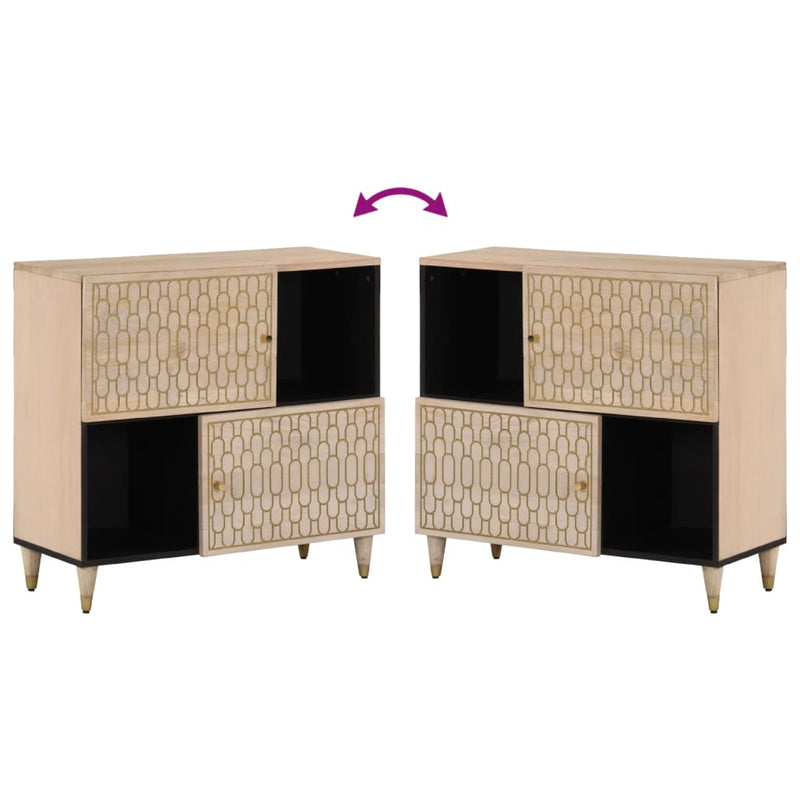 Beistellschrank 80x33x75 cm Massivholz Mango