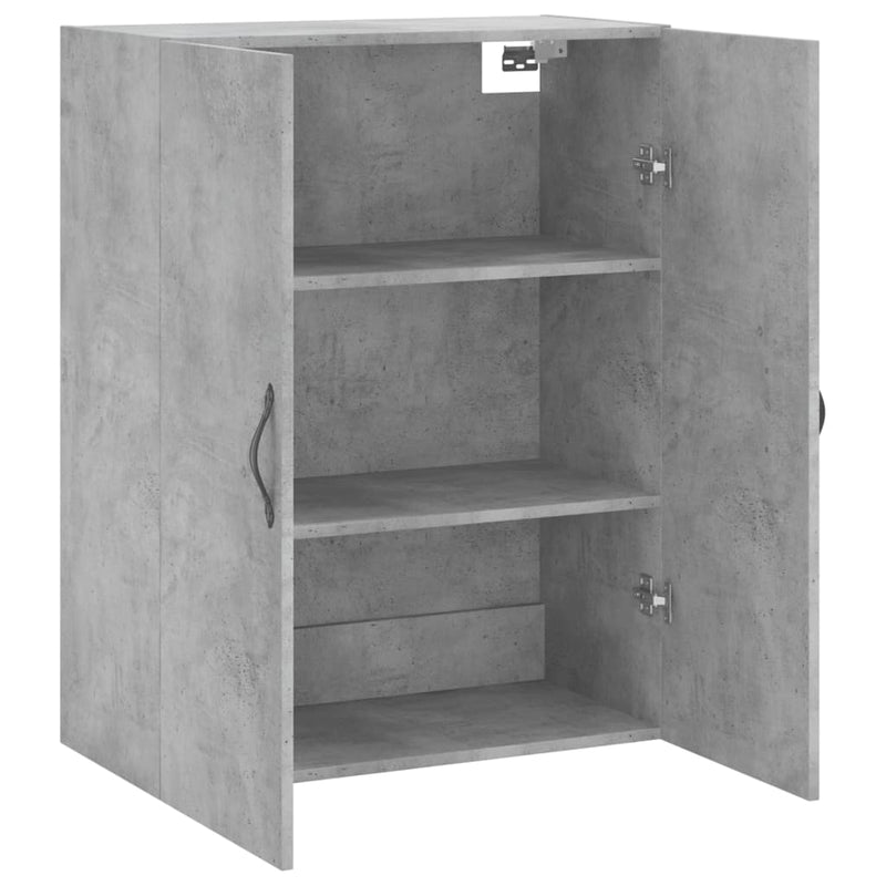 Wandschrank Betongrau 69,5x34x90 cm Holzwerkstoff