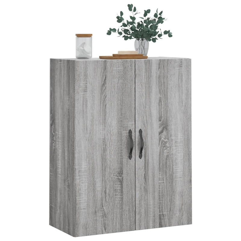 Wandschrank Grau Sonoma 69,5x34x90 cm Holzwerkstoff