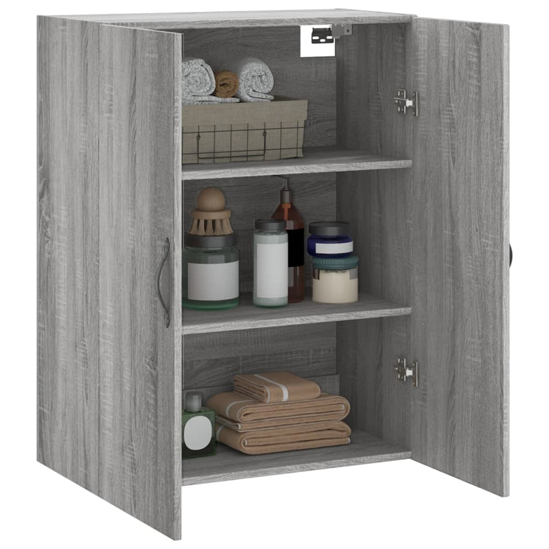 Wandschrank Grau Sonoma 69,5x34x90 cm Holzwerkstoff