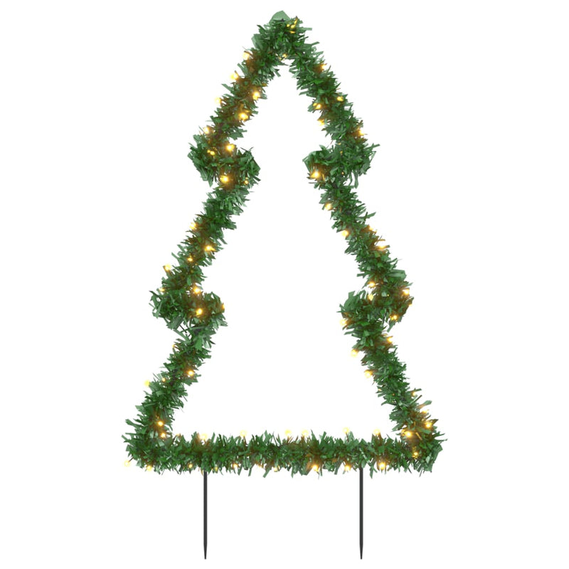 Weihnachtsbaum mit Erdspießen und 80 LEDs 60 cm