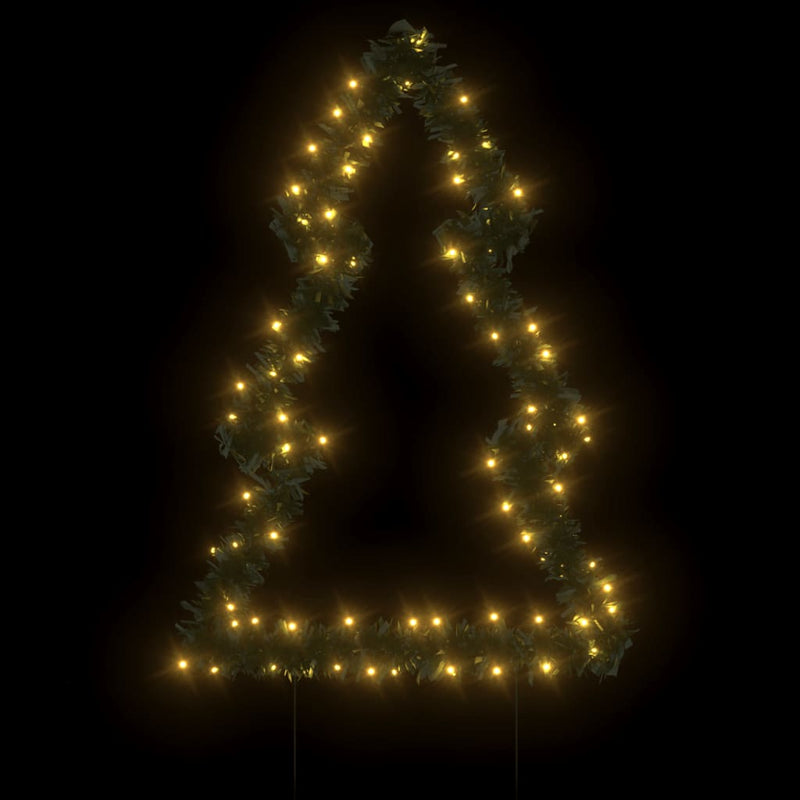 Weihnachtsbaum mit Erdspießen und 80 LEDs 60 cm