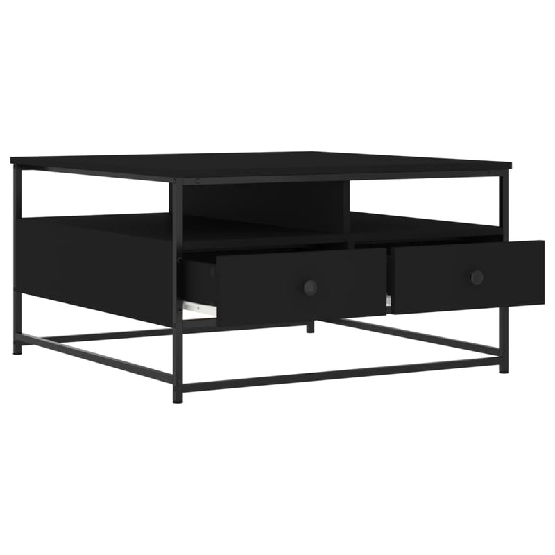 Couchtisch Schwarz 80x80x45 cm Holzwerkstoff