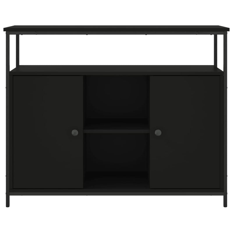 Sideboard Schwarz 100x35x80 cm Holzwerkstoff