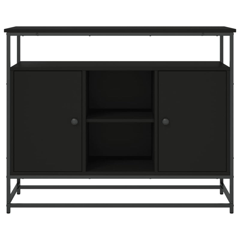 Sideboard Schwarz 100x35x80 cm Holzwerkstoff