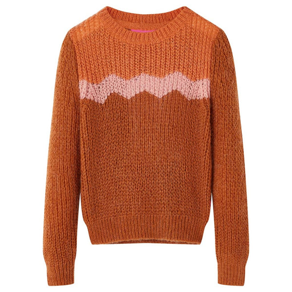 Kinderpullover Gestrickt Cognac 92