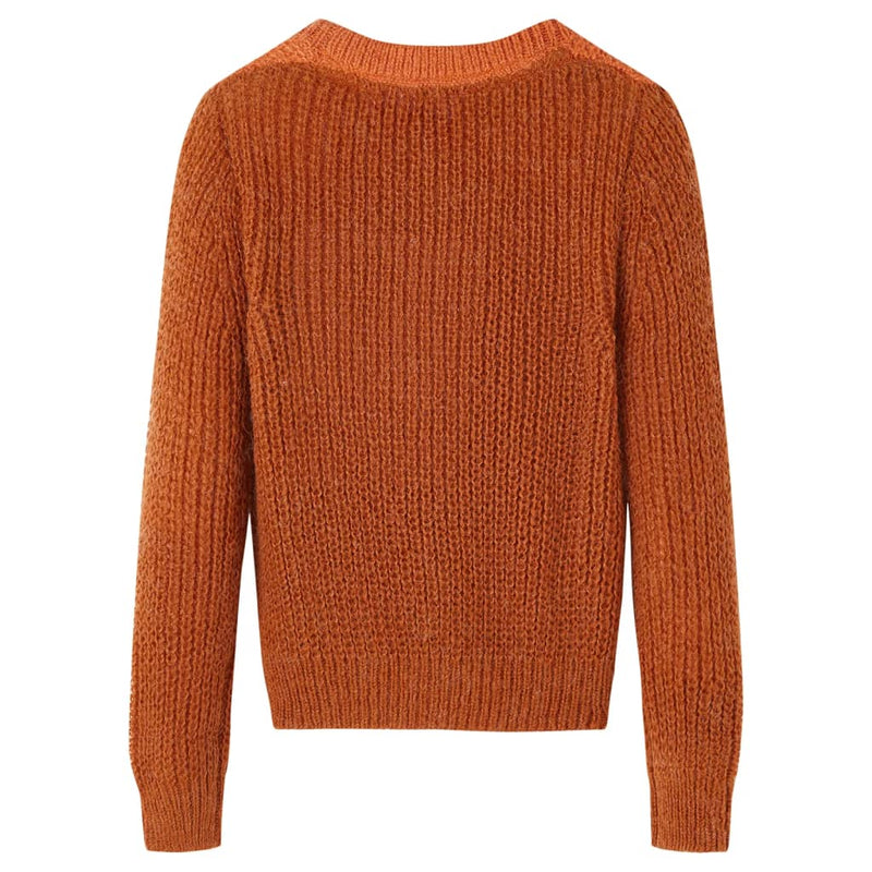 Kinderpullover Gestrickt Cognac 92