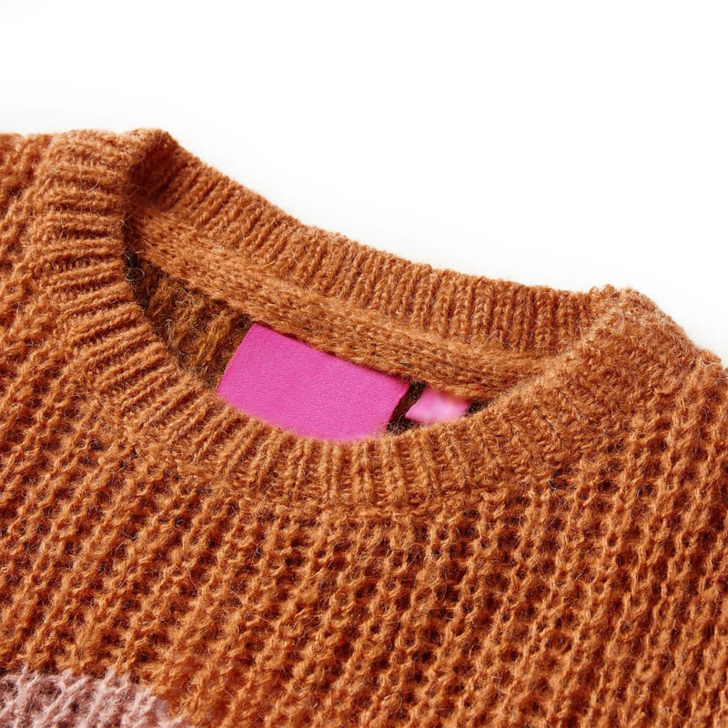 Kinderpullover Gestrickt Cognac 92