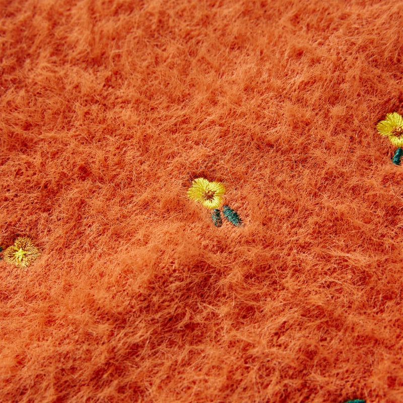 Kinderpullover Gestrickt Dunkelorange 116