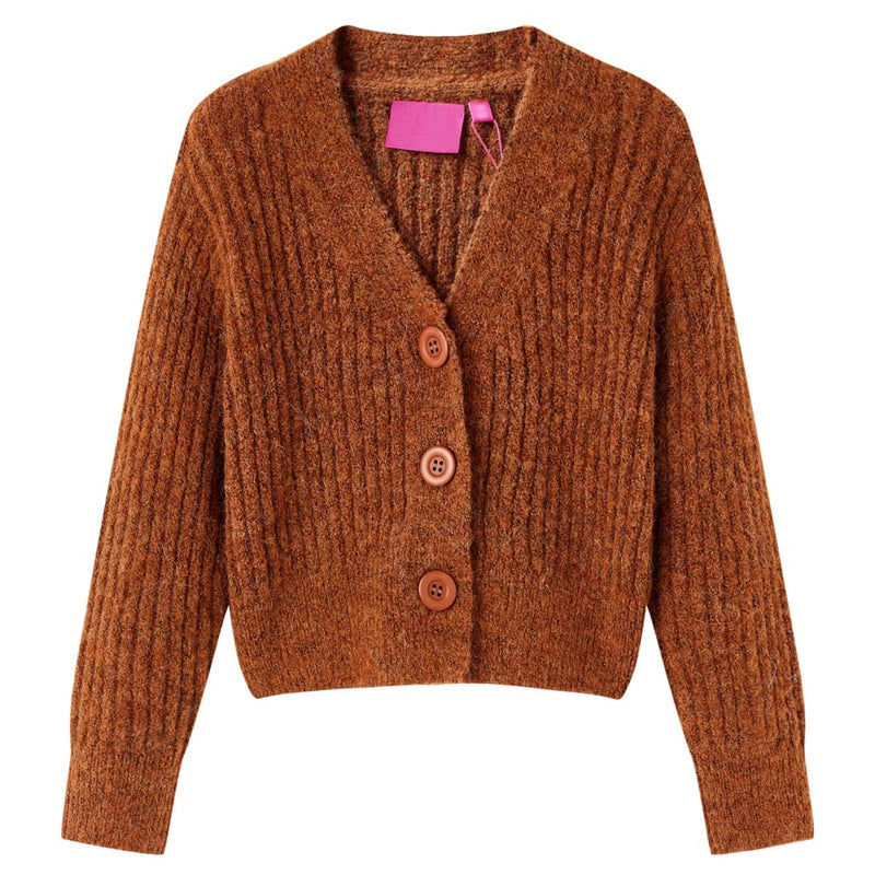 Kinder-Strickjacke Cognac 116