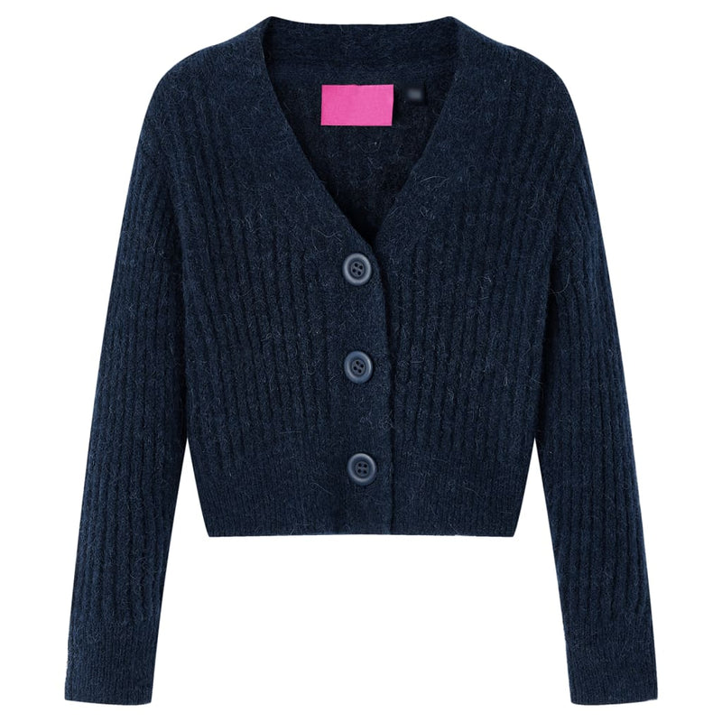 Kinder-Strickjacke Marineblau 92