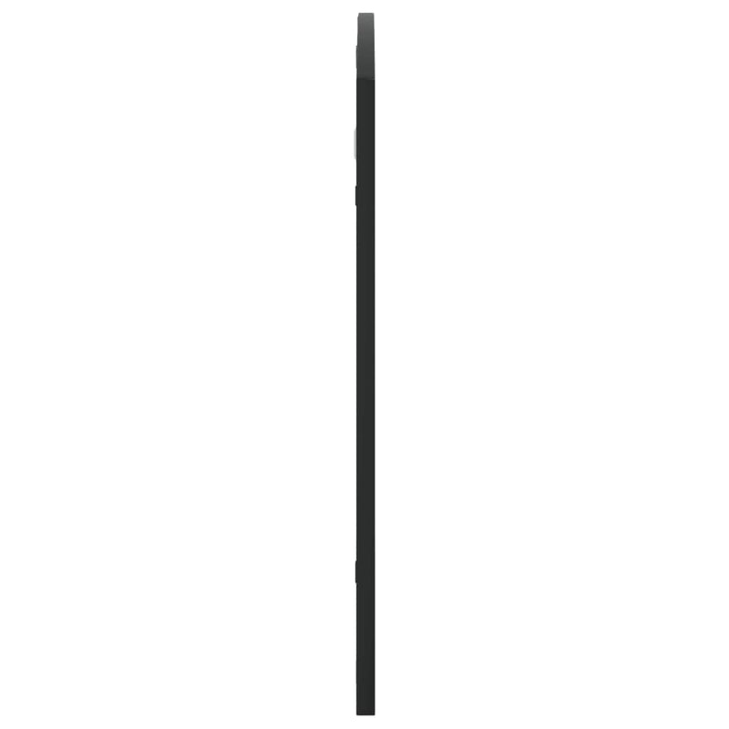 Wandspiegel Schwarz 100x60 cm Gewölbt Eisen