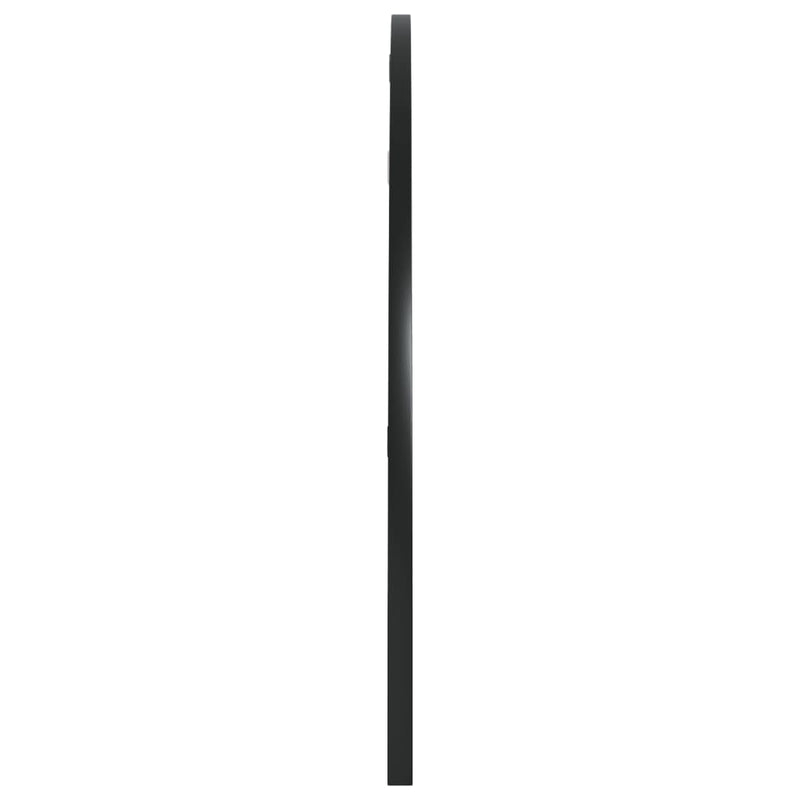 Wandspiegel Schwarz 100x50 cm Gewölbt Eisen