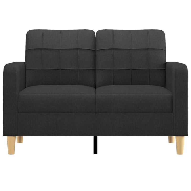 2-Sitzer-Sofa Schwarz 120 cm Stoff