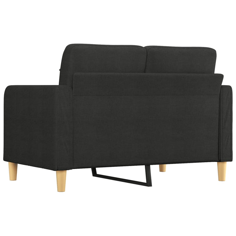 2-Sitzer-Sofa Schwarz 120 cm Stoff