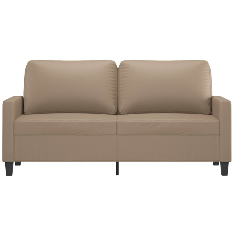 2-Sitzer-Sofa Cappuccino-Braun 140 cm Kunstleder