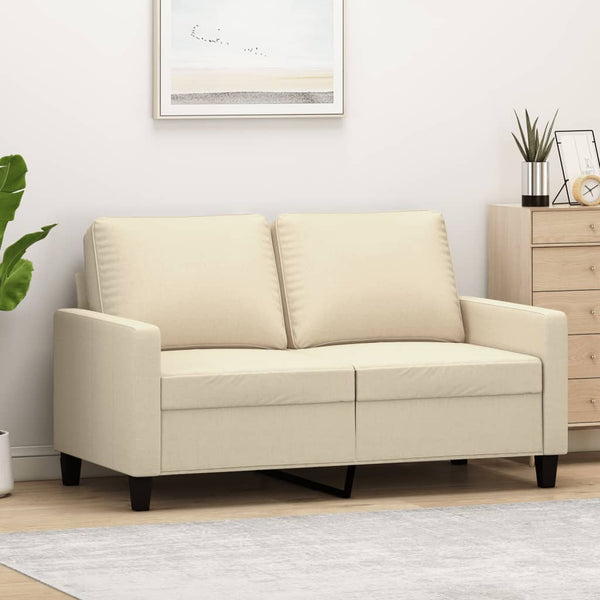 2-Sitzer-Sofa Creme 120 cm Stoff