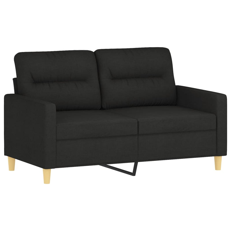 2-Sitzer-Sofa Schwarz 120 cm Stoff