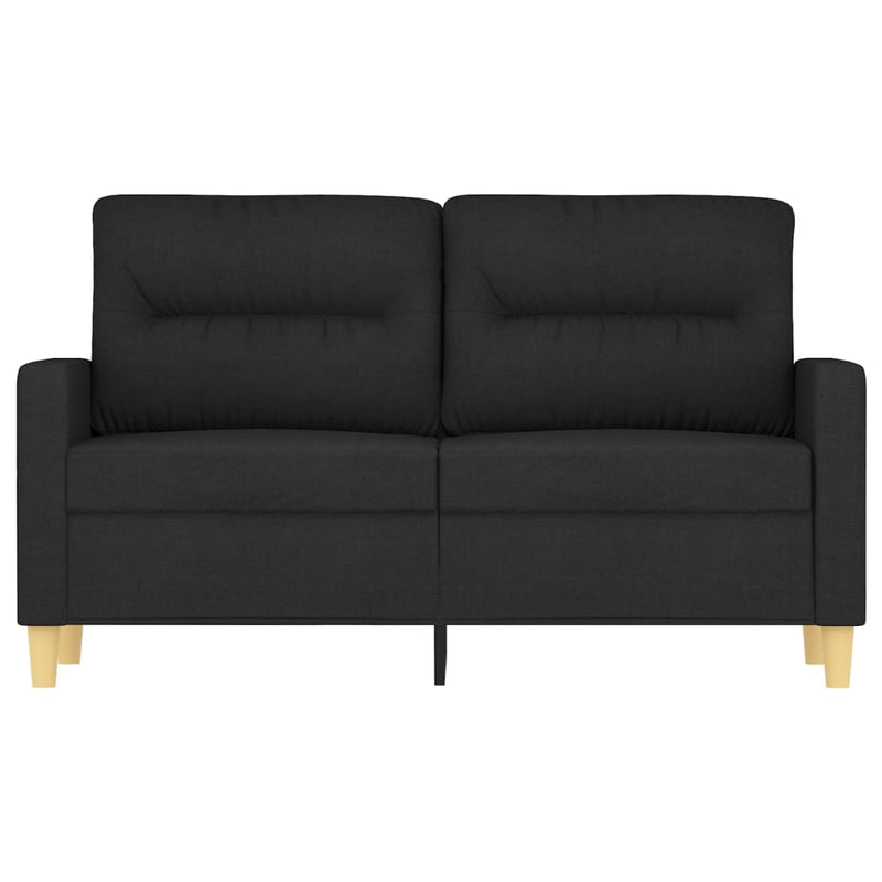 2-Sitzer-Sofa Schwarz 120 cm Stoff