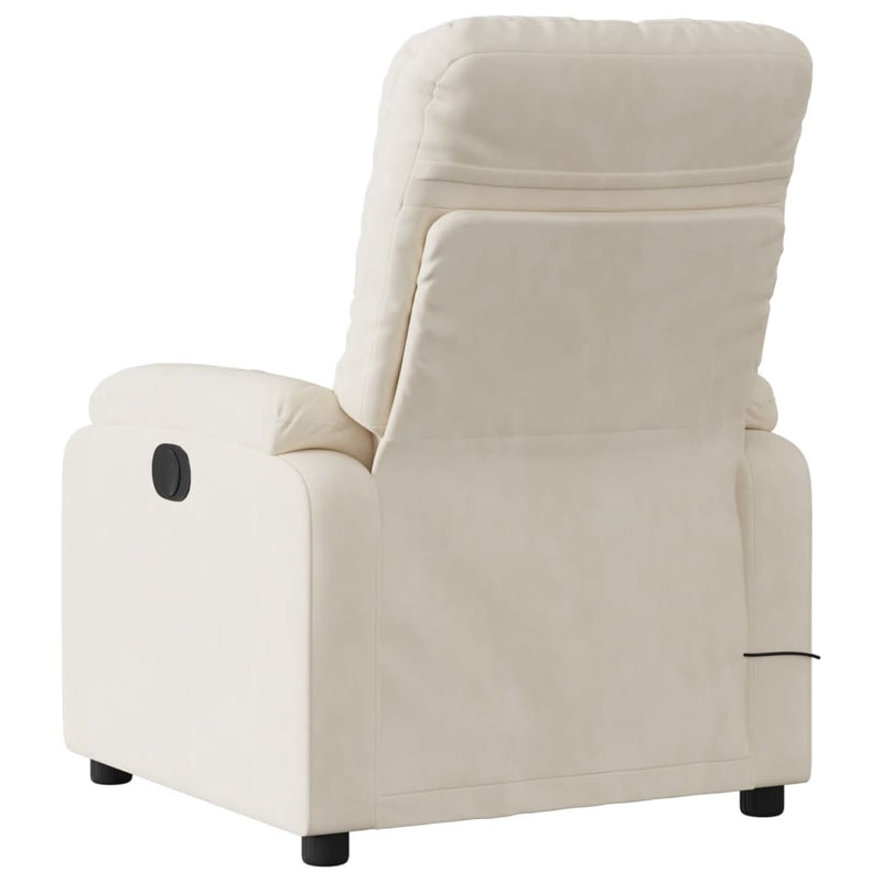 Massagesessel Elektrisch Beige Mikrofasergewebe