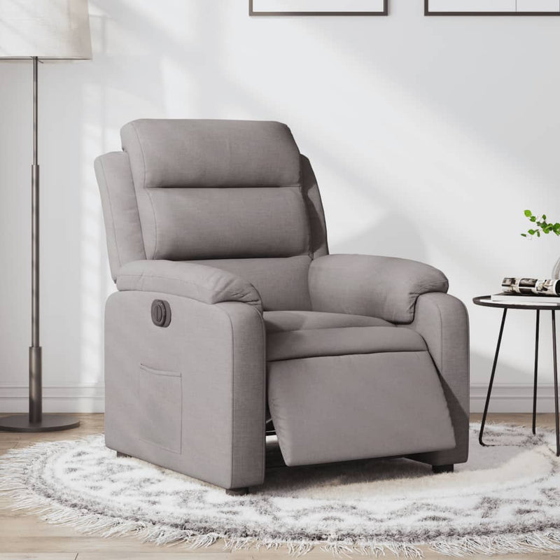 Relaxsessel Elektrisch Taupe Stoff