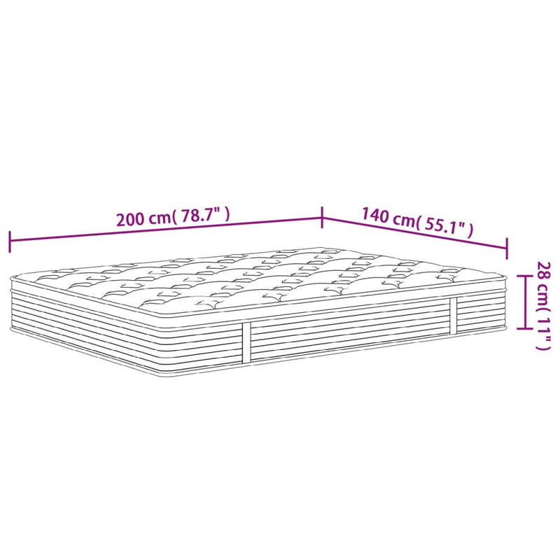 Matratze Taschenfederkern Medium Plus 140x200 cm