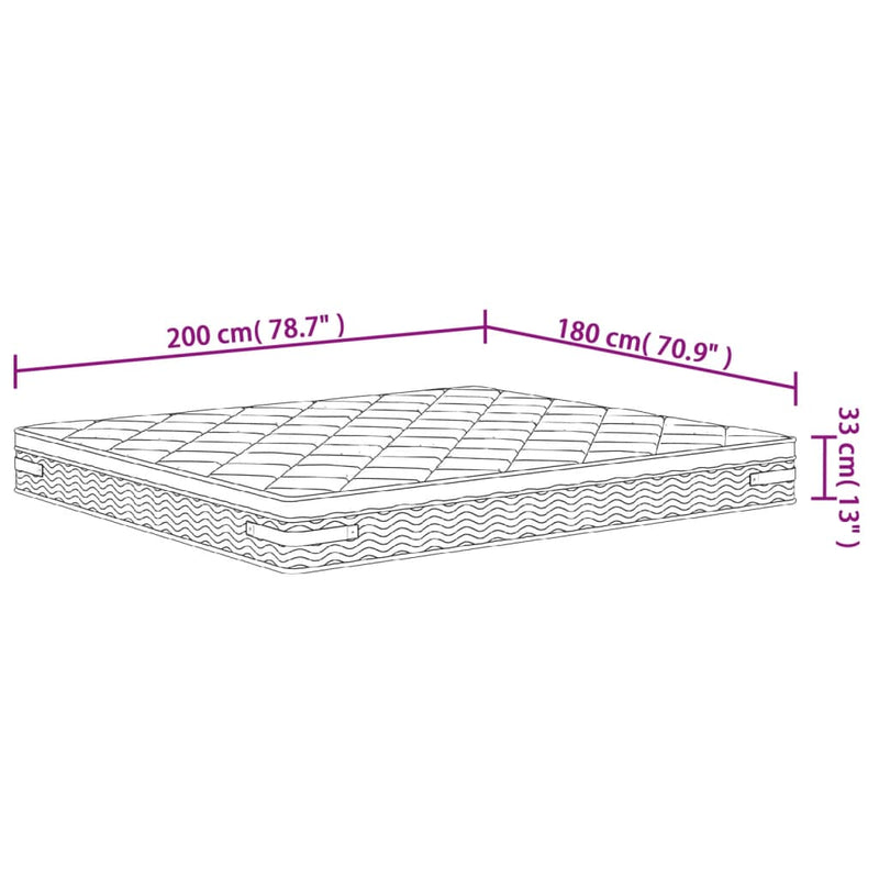 Matratze Taschenfederkern Medium Plus 180x200 cm